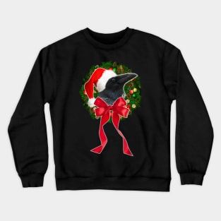 CHRISTMAS WREATH RAVEN!:) Crewneck Sweatshirt